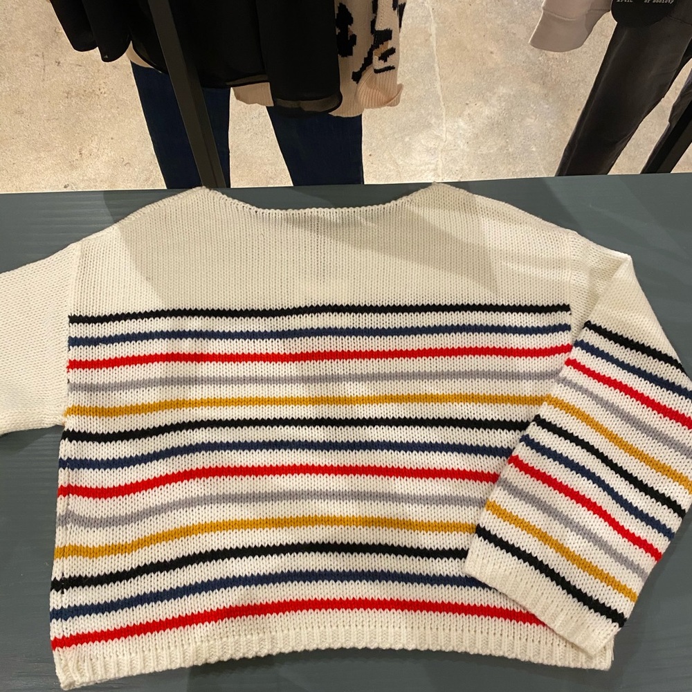 Rainbow cropped sweater